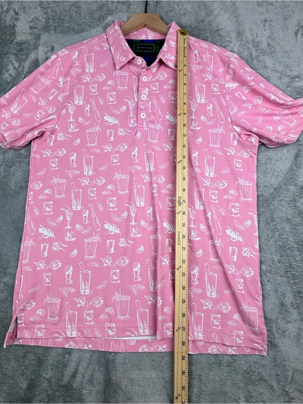 William Murray Shirt Men Medium Pink Minty Fresh Novelty Golf Polo - Picture 12 of 13
